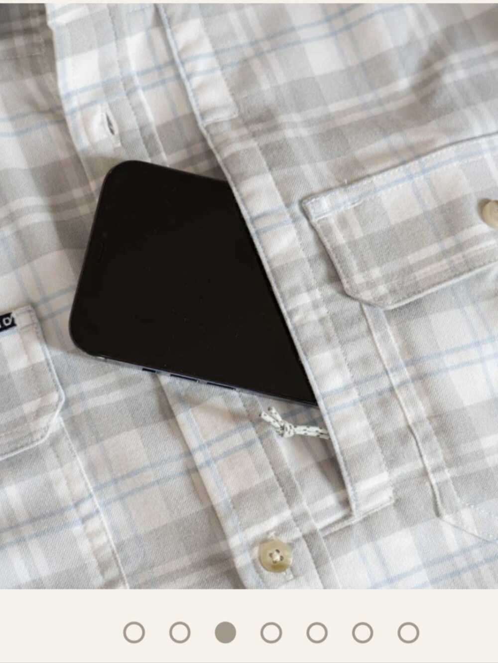 Poncho The Snowcat Slim Fit Performance Flannel Shirt White Plaid - M - Picture 3 of 13